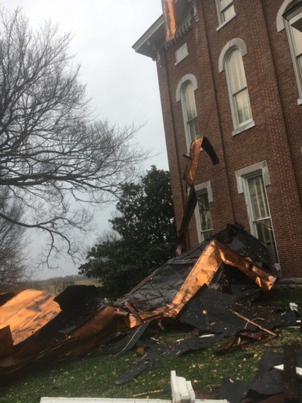 White Hall, county see storm damage